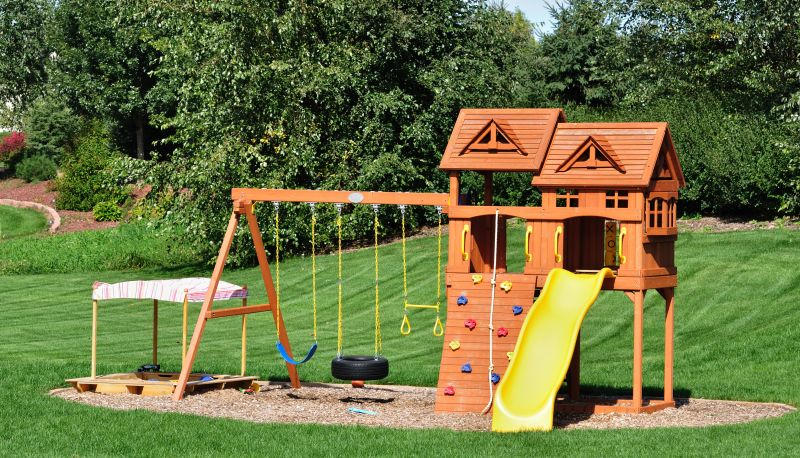 Wooden Playset Installation in Conroe, TX